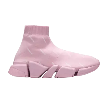 Кроссовки Balenciaga Balenciaga Wmns Speed 2.0 Sneaker 'Allover Logo - Soft Pink', розовый