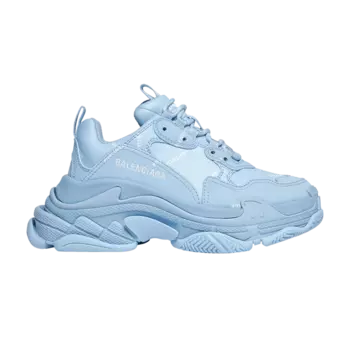 Кроссовки Balenciaga Balenciaga Wmns Triple S Sneaker 'Allover Logo - Light Blue', синий