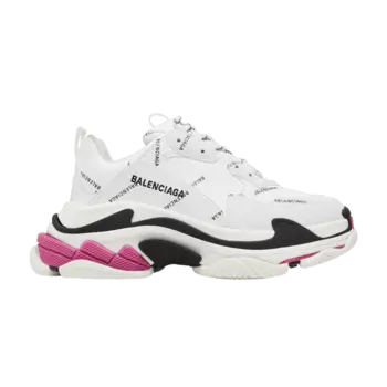 Кроссовки Balenciaga Balenciaga Wmns Triple S Sneaker 'Allover Logo - White Pink', белый