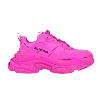 Кроссовки Balenciaga Balenciaga Wmns Triple S Sneaker 'All Over Logo - Fuchsia', розовый