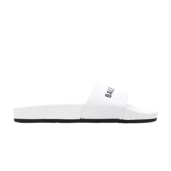 Кроссовки Balenciaga Classic Logo Slide 'White', белый