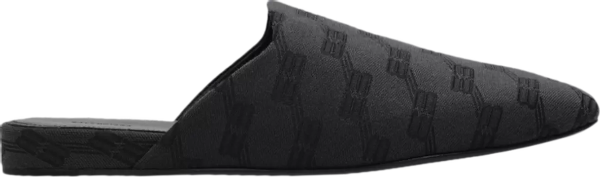 Кроссовки Balenciaga Cosy BB Mule All Over Logo - Grey Black, серый
