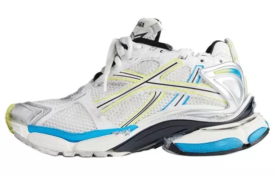 Кроссовки Balenciaga для бега, белый / желтый / синий