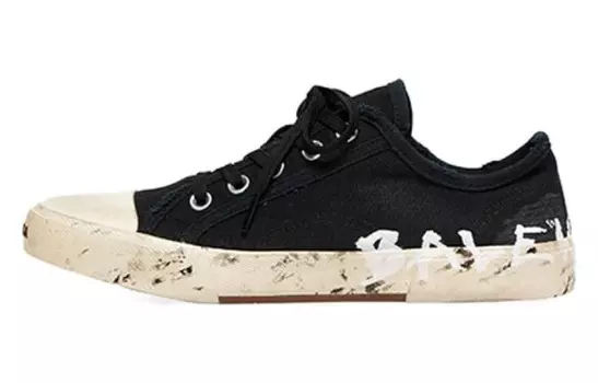 Кроссовки Balenciaga Graffiti Lifestyle Shoes Men Low-top Black/White, черный/белый