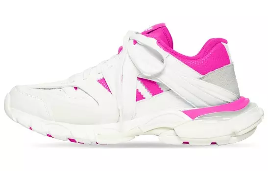 Кроссовки Balenciaga х Adidas Track Forum, белый / розовый