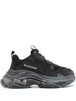 Кроссовки Balenciaga из сетчатой ткани Triple S, черный
