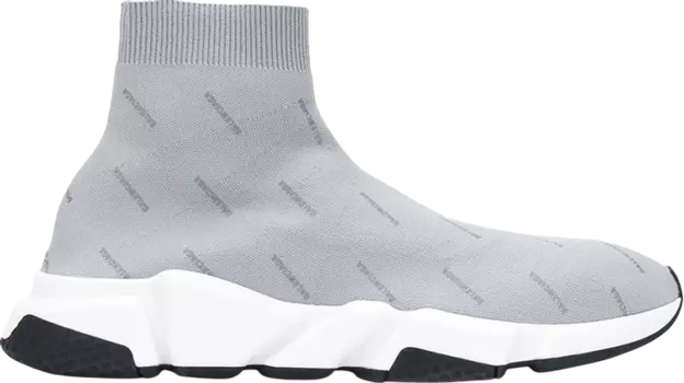 Кроссовки Balenciaga Logo Speed Trainer Reflective Grey, серый