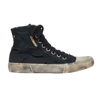 Кроссовки Balenciaga Paris High 'Destroyed - Black', черный
