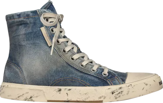 Кроссовки Balenciaga Paris High 'Destroyed - Denim', синий