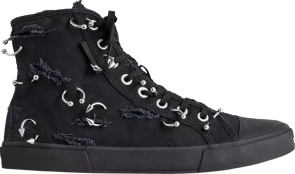 Кроссовки Balenciaga Paris High 'Destroyed - Piercings', черный