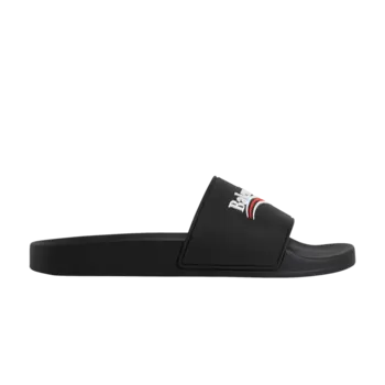Кроссовки Balenciaga Pool Slide Sandal, цвет Black White Red