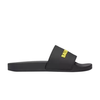 Кроссовки Balenciaga Pool Slides 'Black Yellow', черный