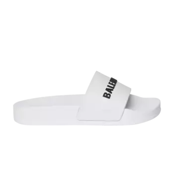 Кроссовки Balenciaga Pool Slides Kids White Black, белый