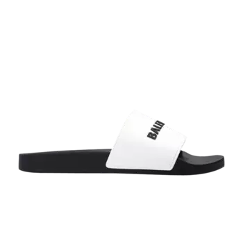 Кроссовки Balenciaga Pool Slides 'White Black', белый