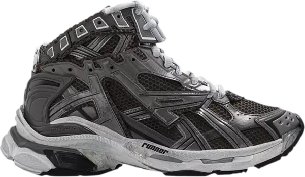 Кроссовки Balenciaga Runner High 'Black Medium Grey', серый