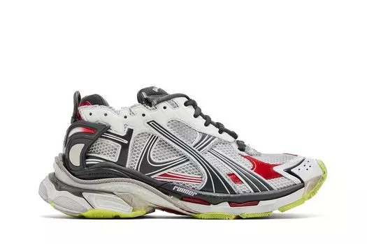 Кроссовки Balenciaga Runner Sneaker 'Black White Red Fluo Yellow' 2023, черный