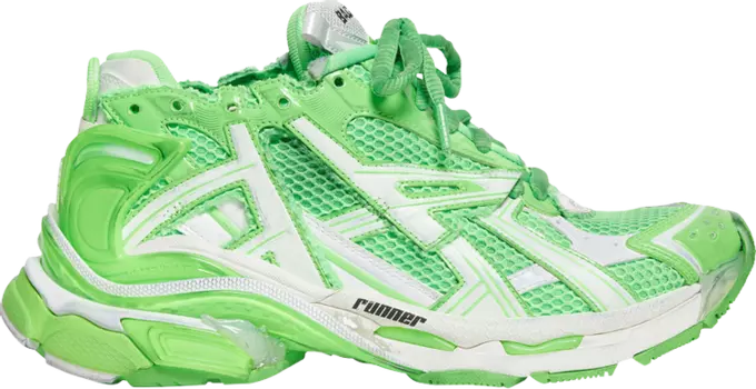 Кроссовки Balenciaga Runner Sneaker Fluo Green, зеленый