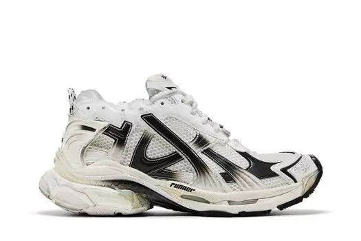 Кроссовки Balenciaga Runner Sneaker Gradient - White Black, белый