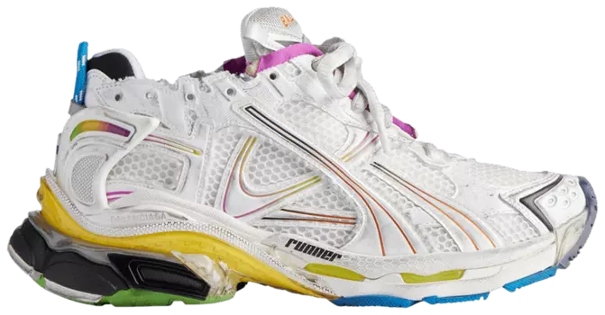 Кроссовки Balenciaga Runner Sneaker 'Gradient - White Multi-Color', белый