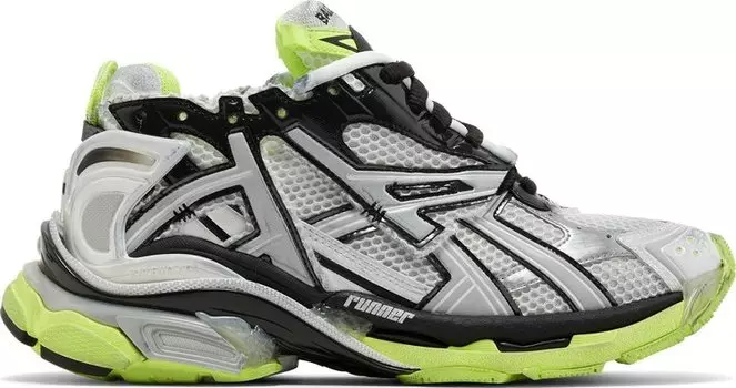 Кроссовки Balenciaga Runner Sneaker 'White Fluo Yellow', белый