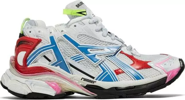 Кроссовки Balenciaga Runner Sneaker 'White Red Blue Pink', белый