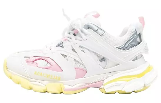 Кроссовки Balenciaga с дорожными вставками, белый / желтый