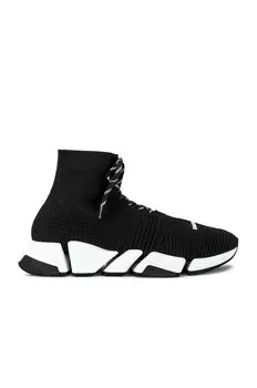 Кроссовки Balenciaga Speed 2.0 Lace Up, цвет Black & White