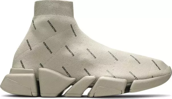 Кроссовки Balenciaga Speed 2.0 Sneaker Allover Logo - Sand, коричневый