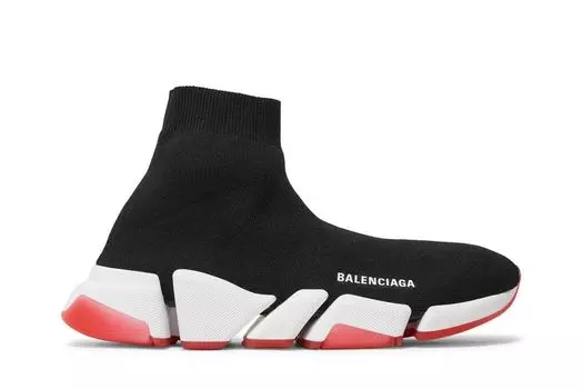 Кроссовки Balenciaga Speed 2.0 Sneaker 'Black Red', черный