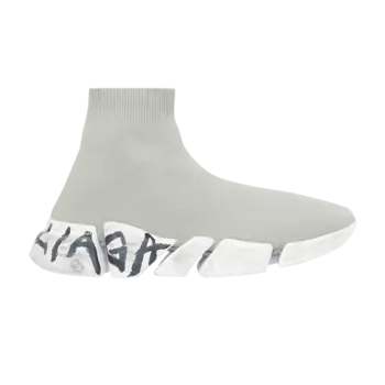 Кроссовки Balenciaga Speed 2.0 Sneaker 'Worn-Out Graffiti - Grey', серый