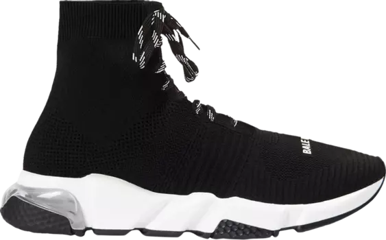 Кроссовки Balenciaga Speed Lace-Up Clear Sole Black White, черный