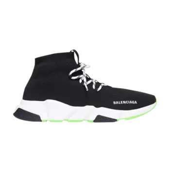 Кроссовки Balenciaga Speed Lace Up Trainer 'Black Neon Green', черный