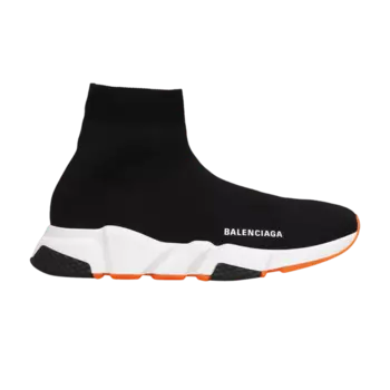 Кроссовки Balenciaga Speed Sneaker 'Black Orange Fluo', черный
