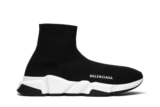 Кроссовки Balenciaga Speed Sneaker 'Black White' 2018, черный