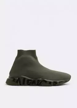 Кроссовки BALENCIAGA Speed sneakers, зеленый