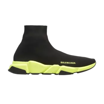 Кроссовки Balenciaga Speed Trainer 'Black Neon Yellow', черный