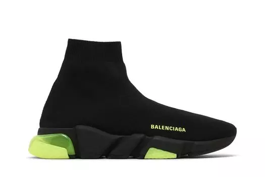 Кроссовки Balenciaga Speed Trainer 'Clear Sole - Black Yellow Fluo', черный