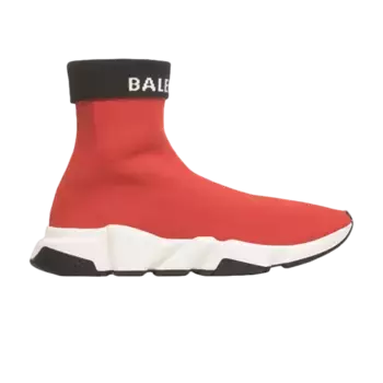 Кроссовки Balenciaga Speed Trainer Cuffed Red Black, красный