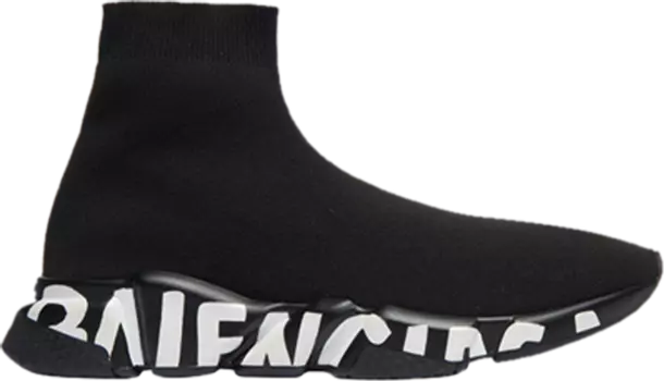 Кроссовки Balenciaga Speed Trainer Graffiti - Black, черный