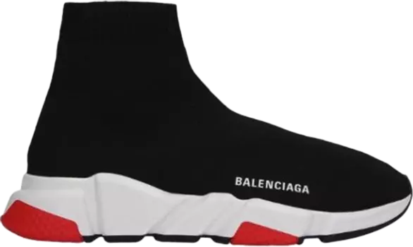 Кроссовки Balenciaga Speed Trainer Mid Black Red 2017, черный