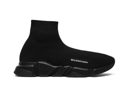 Кроссовки Balenciaga Speed Trainer Mid 'Triple Black', черный
