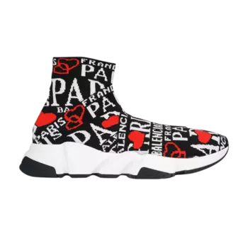 Кроссовки Balenciaga Speed Trainer 'Paris Logo', черный