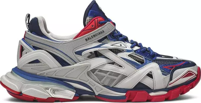Кроссовки Balenciaga Track 2 Beige Blue Red, коричневый