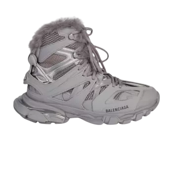 Кроссовки Balenciaga Track Hike High 'Faux Fur - Grey', серый