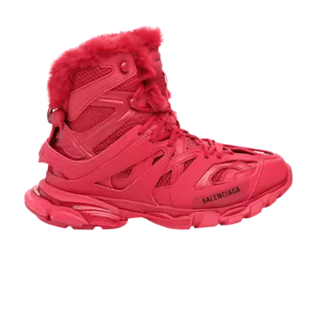 Кроссовки Balenciaga Track Hike High 'Faux Fur - Burgundy', красный