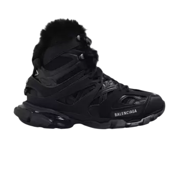 Кроссовки Balenciaga Track Hike High 'Faux Fur - Black', черный