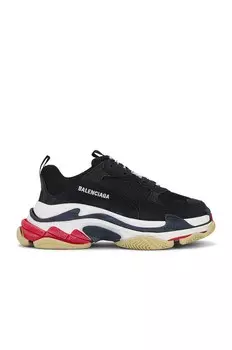 Кроссовки Balenciaga Triple S, цвет Black & Red