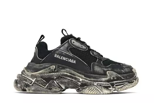 Кроссовки Balenciaga Triple S 'Faded Black', черный