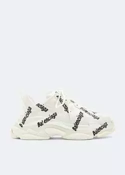 Кроссовки BALENCIAGA Triple S Logotype sneakers, белый