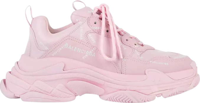 Кроссовки Balenciaga Triple S Sneaker Allover Logo - Light Pink, розовый